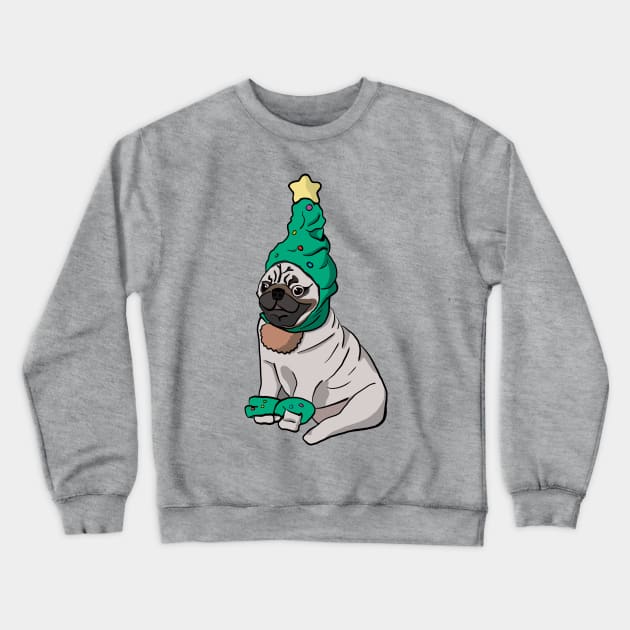 Merry Pugmas! Crewneck Sweatshirt by Shimmery Artemis